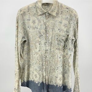 45rpm Natural Indigo Paisley Shirt sz 4